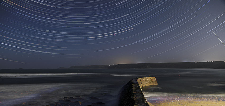 "Breakwater under Starlight."